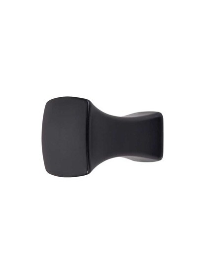 Glacier Cabinet Knob - 3/4 inch Square in Flat Black.